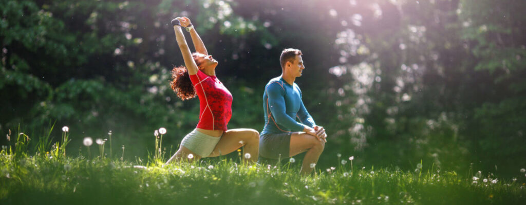 stretching